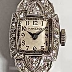 Hamilton Platinum With Diamonds Ladies Watch