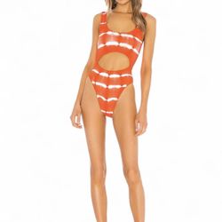 Bound by bond-eye australia orange tie dye one piece Women’s  swimsuit one size