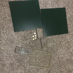 Hanging Metal Peg Boards  With Accessories 