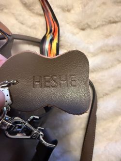 HESHE leather tote with 2 straps