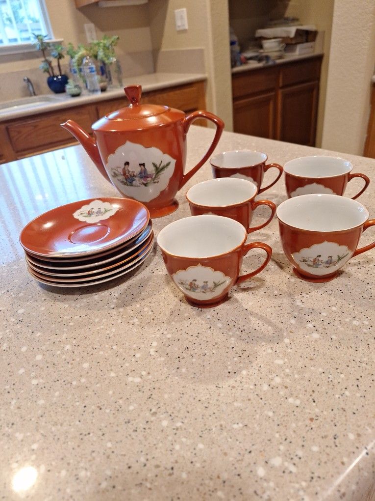 Beautiful Chinese Tea Set Of 5  With one  xtra Susor