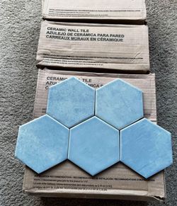 Tile Hexagon 4 Packs. Size 4x5. Total 12 Sf