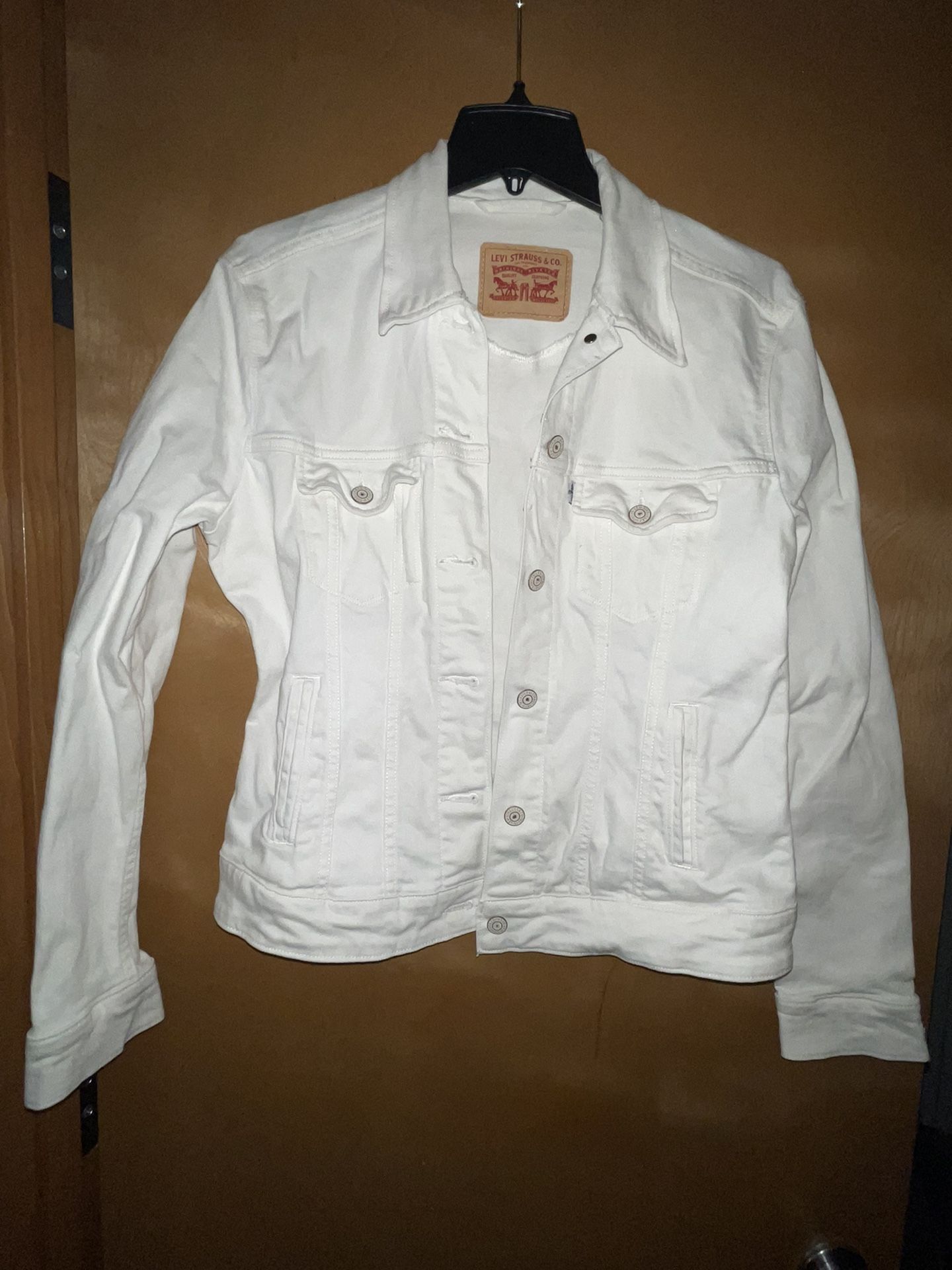 White Levi's Jean Jacket Womens Medium