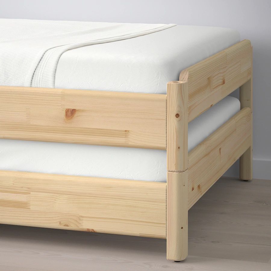 Ikea UTÅKER Stackable Twin Beds With Mattresses