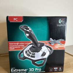 Logitech Extreme 3D Pro Joystick–Black–PC Flight Simulator Controller-New in box