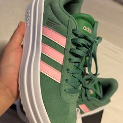 Adidas Green and Pink Sneakers