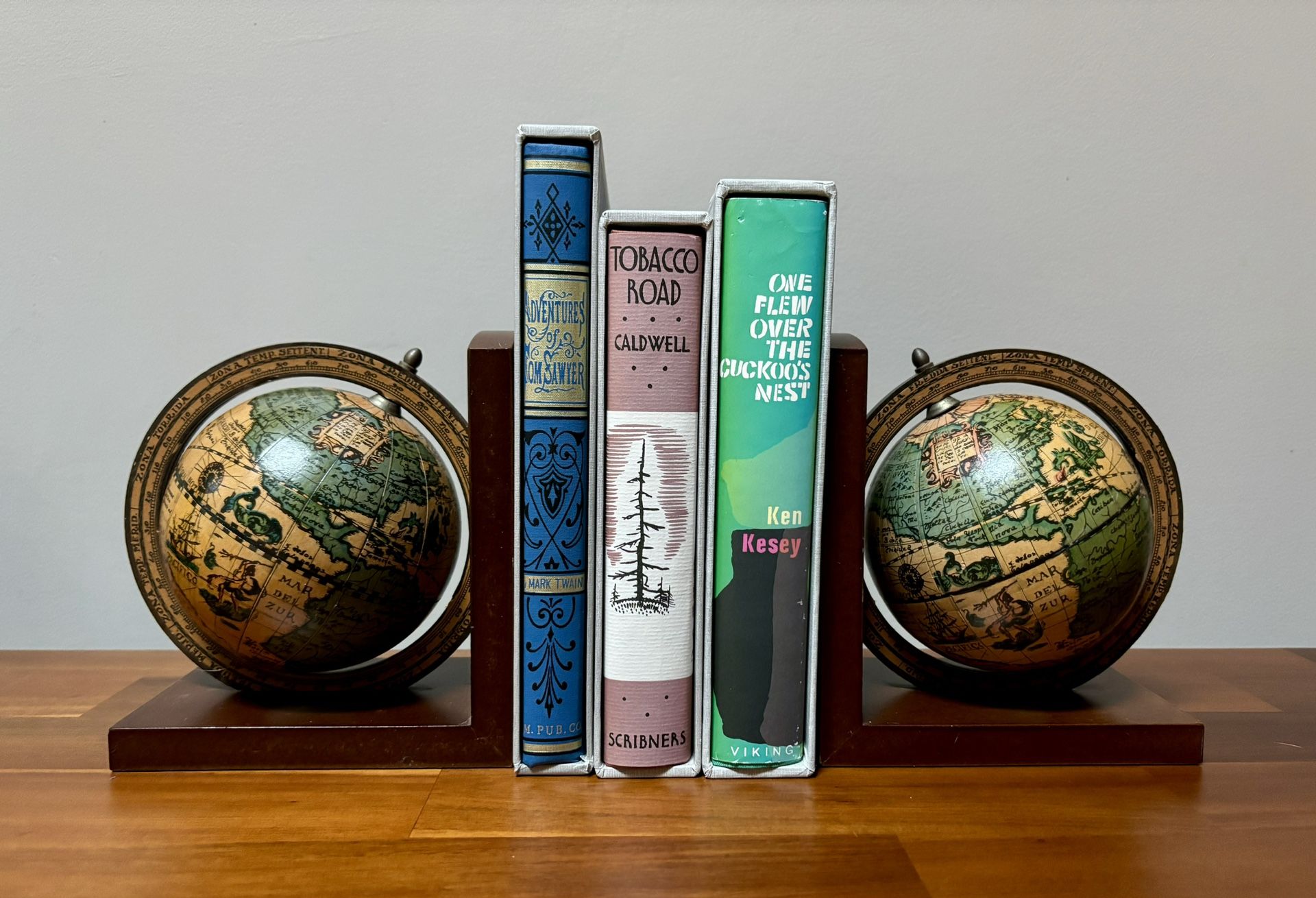 Vintage Old World Globe Book Ends