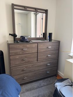 Dark Brown Wood Dresser