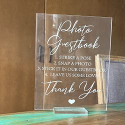 Acrylic Photo Guestbook Sign 