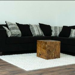 Venus Black RAF Chaise Sectional *** / Couch 699