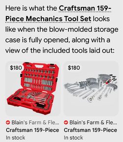 Craftsman 159 pcs Tool Set NEW