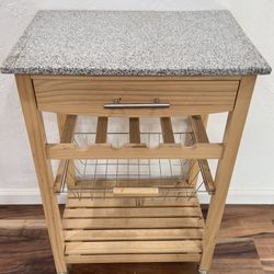 Marble serving cart