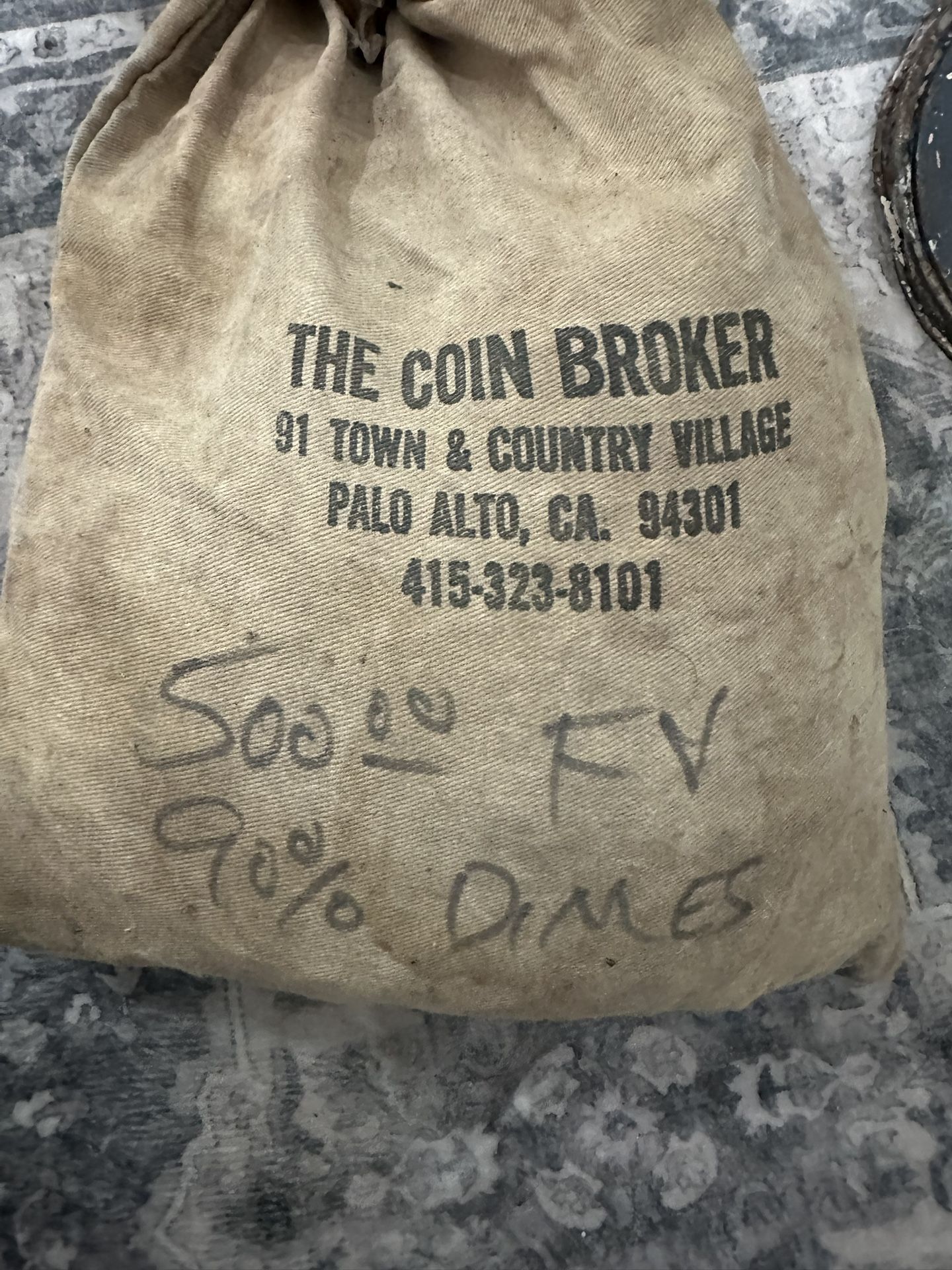 90% Silver Dimes. $500 FV. No Trades. 