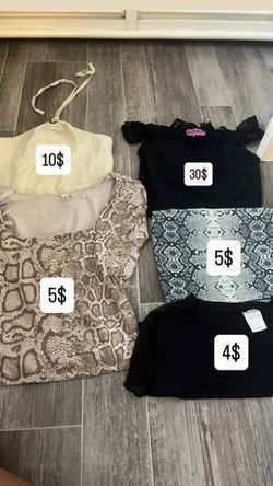 T-shirts, crop tops.
