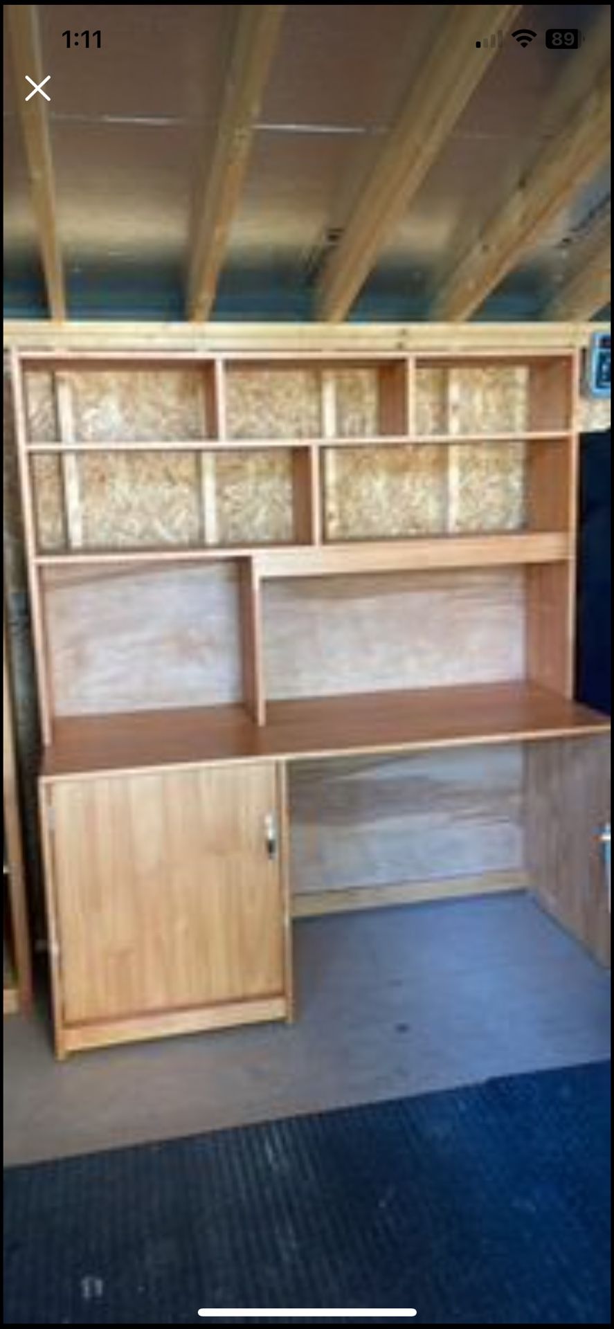 Desk With Attached Hutch