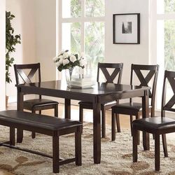 6 PCS Jelanea Dining table set-available in 2 colors Now 498.00 Free Delivery 🚚 