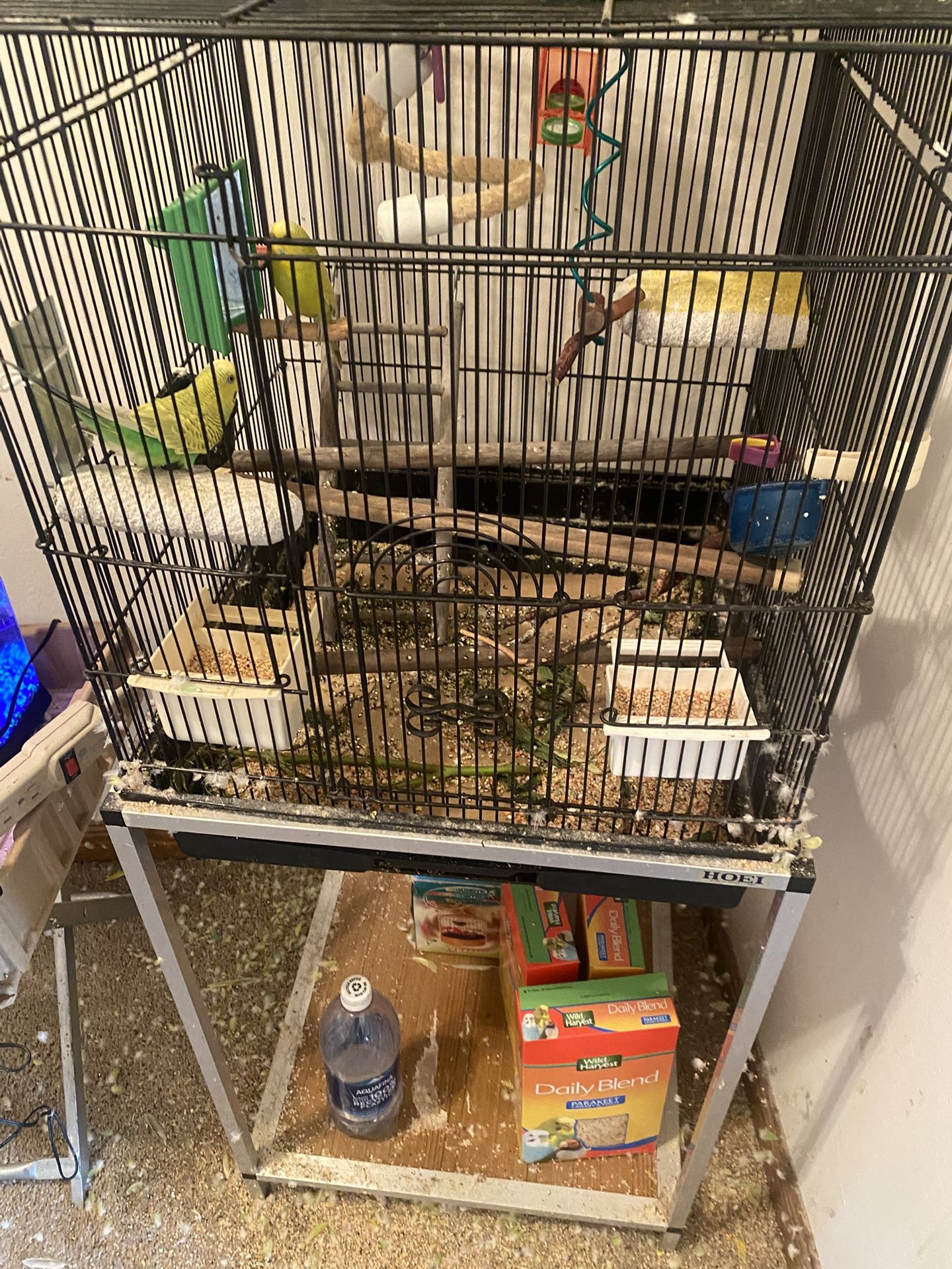 Large Birds Cage With Stand &lower Shelve