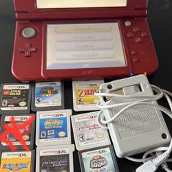 2019 Version The New Nintendo 3DS XL With Case, Charger, 8 Games, Stylus, Big WiiU Case Included