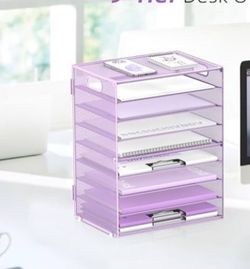 8-Tier Paper Letter Tray Organizer with Handles, Mesh Desktop File Holder, Storage Organization for Home, School, Classroom and Of