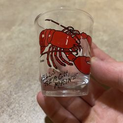 Wells Beach Maine Clear Shotglass