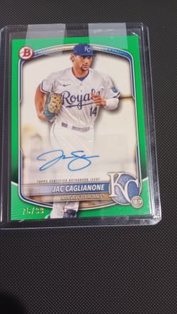 JAC CAGLIANONE GREEN #'D BOWMAN AUTO ROOKIE.  🔥