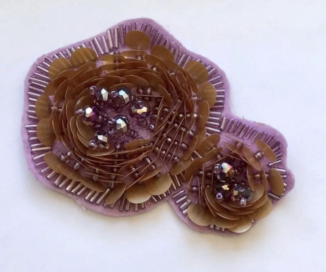 Beaded Purple Accent For Diy - New