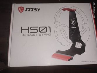 MSI - HS01 Headset Stand Headset Holder Earphone Stand- PC Gaming- Metal Design