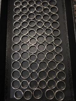 70 silver(80% purity) wedding band rings P4SR