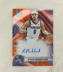2024-25 Ryan Nembhard Bowman U Best Orange Diamond Autograph 02/25