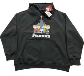 Snoopy Peanuts Gang Christmas Pullover Hoodie Sweatshirt Mens M,L & XL FOREVER 21