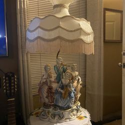 Antique Capodimonte Four Lamp