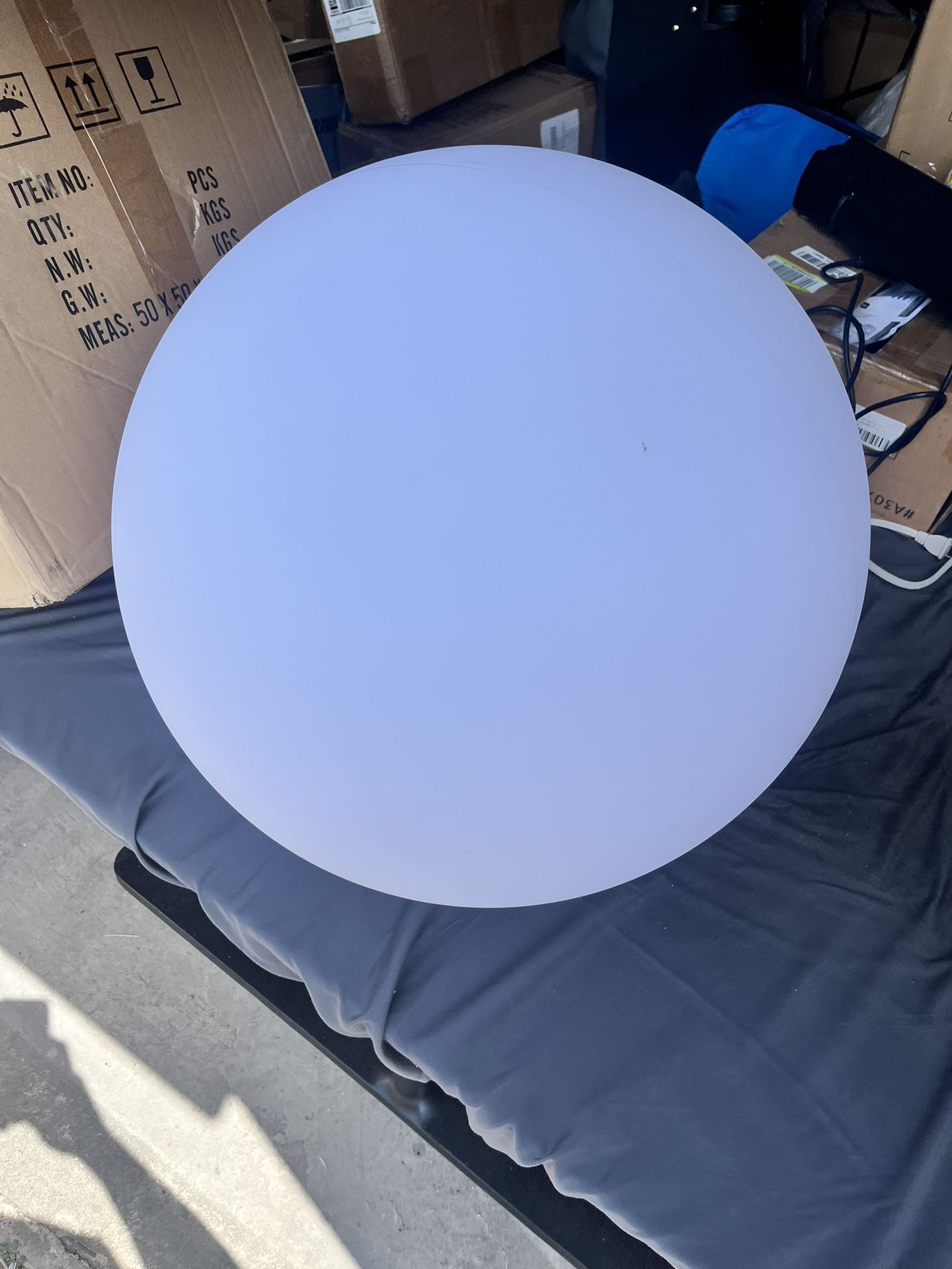 20″ Color-Changing LED Light Sphere – Rechargeable, Waterproof, Remote Control – Brand New