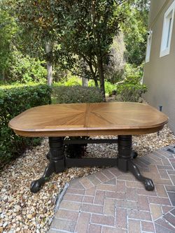 Wood Dining Table with Pedestal Base $250 OBO