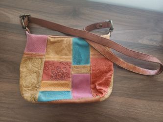 Fossil Patchwork Leather Crossbody Bag