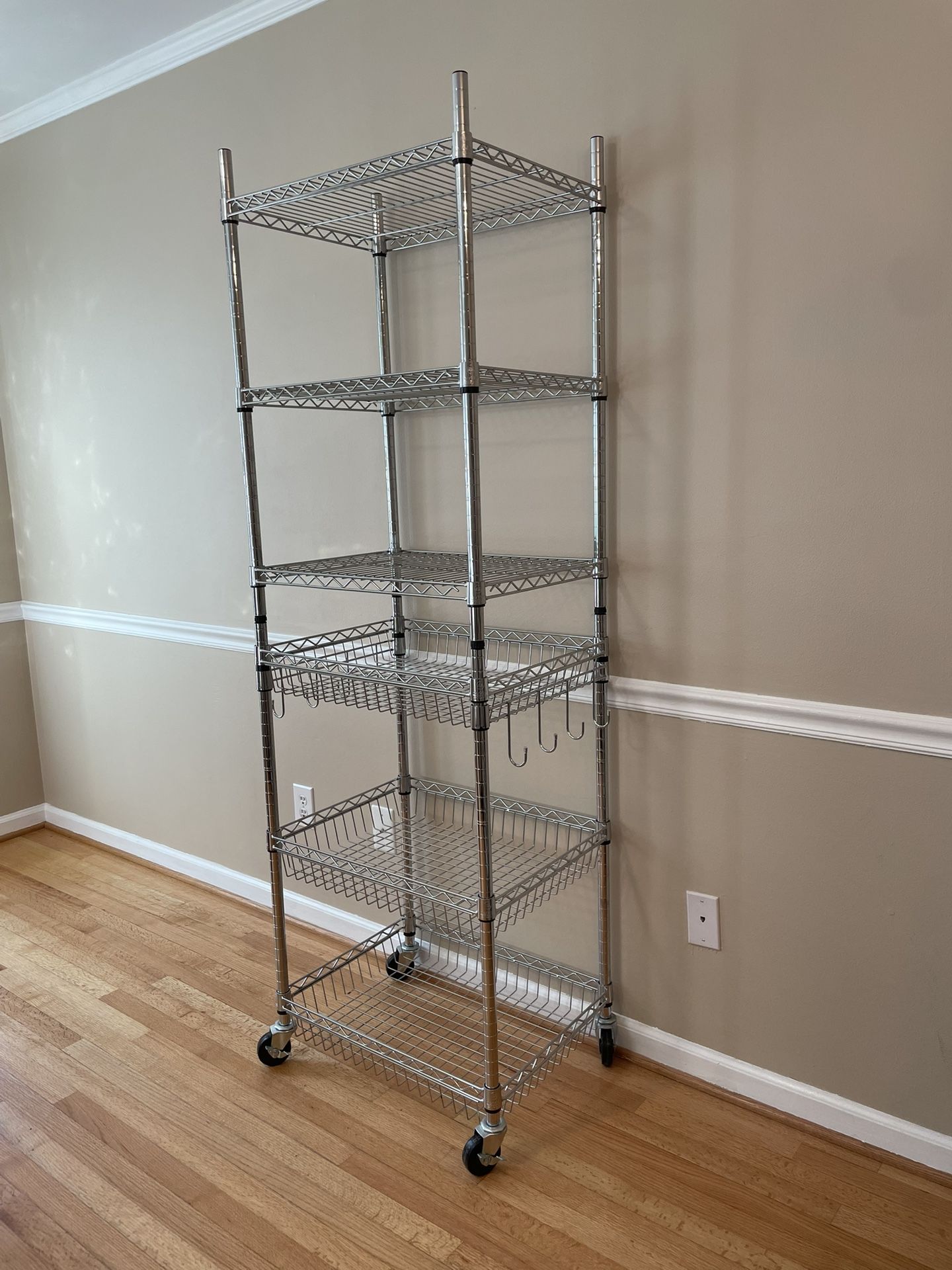 Adjustable Steel Storage Rack - Chrome