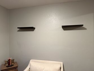 Black floating wall shelves