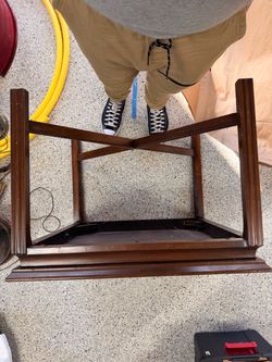 Vintage 1970s Square Wood End Table
