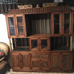 Hand Carved China Cabinet 