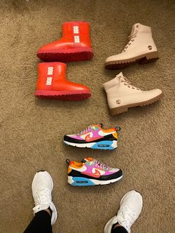 UGG Rain Boots, Timberland Boots & Nike Air Max Sneakers Bundle
