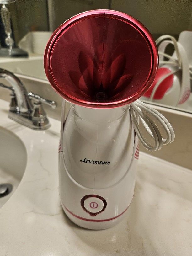 Facial Steamer, Amconsure Nano Ionic Face Steamer for Home, 100ML Warm Mist Humidifier for Women Moisturizing