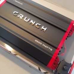 CRUNCH 3500 WATTS MONOBLOCK 1 OHM STABLE BUILT-IN CROSSOVER WITH BASS CONTROL CAR AMPLIFIER  ( BRAND NEW PRICE IS LOWEST INSTALL NOT AVAILABLE  )