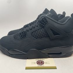 Size 9 10.5 15 - Jordan 4 IV Black Cat Brand NEW!