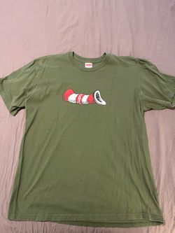 Supreme FW18 Cat in the Hat Tee Olive - Size Large