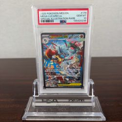 Pokemon 2025 Mega Lucario ex 179/132 PSA 10 Special Illustration Rare Holo GEM MINT