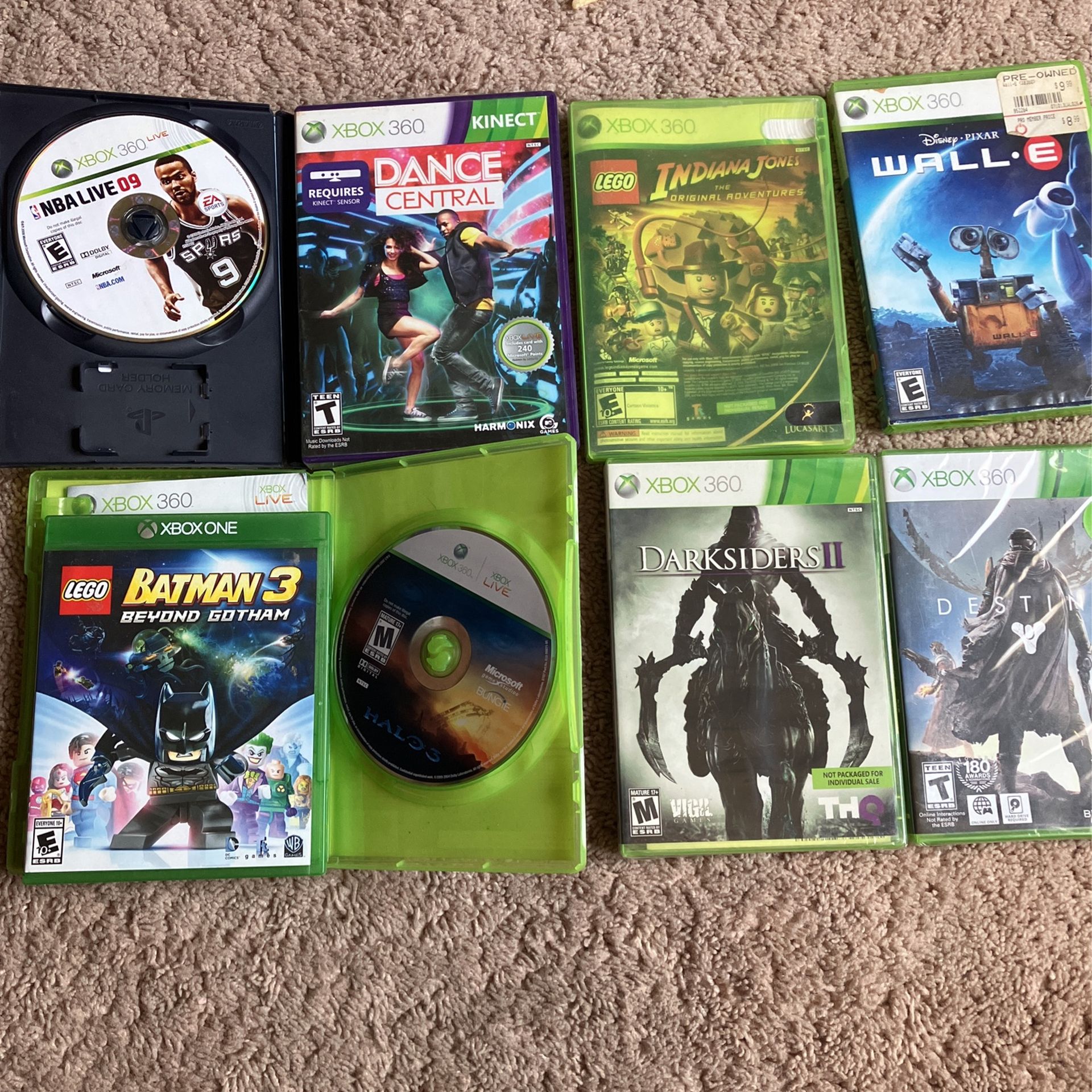 Lot of 4 Xbox 360 Games & 1 PlayStation 2 Game