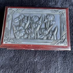 Vintage Chinese Wooden Jewelry Box 