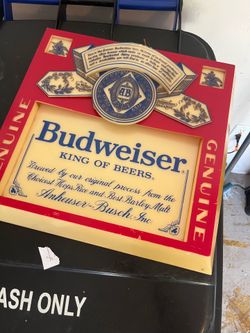 Vintage Budweiser Bar Light