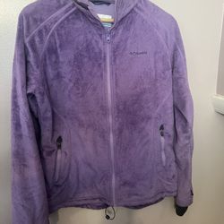Columbia Purple Fleece Zippered Jacket Size L