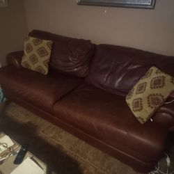 3 Leather Couches 