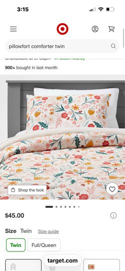 Pillow fort twin comforter set